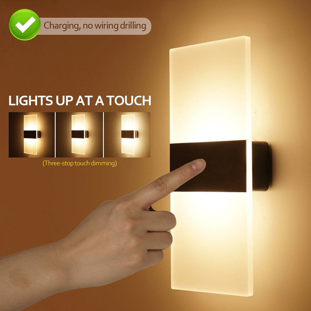 LED Sensor-Wandleuchte mit USB-Ladefunktion – Kabellos & Modern