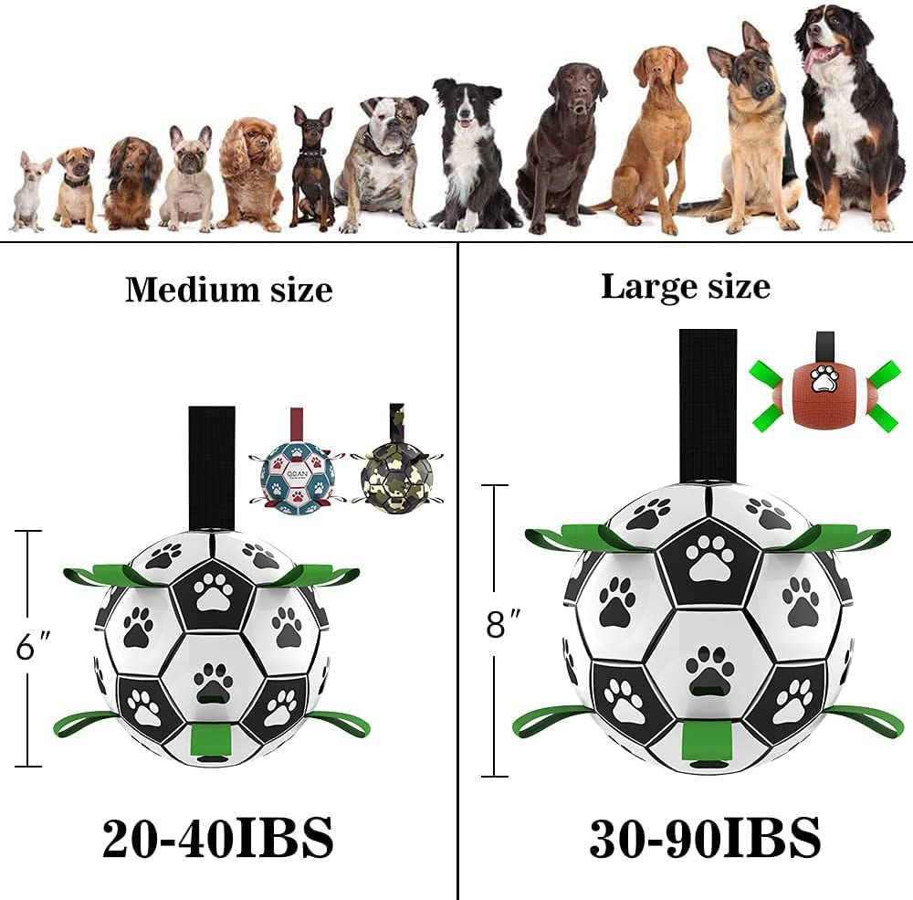 Interaktives Hunde-Fußballspielzeug – Aufblasbarer Trainingsball für Hunde (Outdoor Spielzeug für große Hunde, z. B. Border Collie, Haustierbedarf)