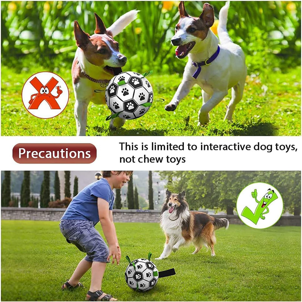 Interaktives Hunde-Fußballspielzeug – Aufblasbarer Trainingsball für Hunde (Outdoor Spielzeug für große Hunde, z. B. Border Collie, Haustierbedarf)
