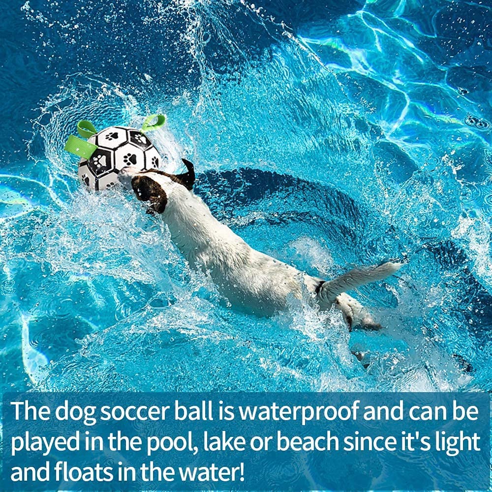 Interaktives Hunde-Fußballspielzeug – Aufblasbarer Trainingsball für Hunde (Outdoor Spielzeug für große Hunde, z. B. Border Collie, Haustierbedarf)