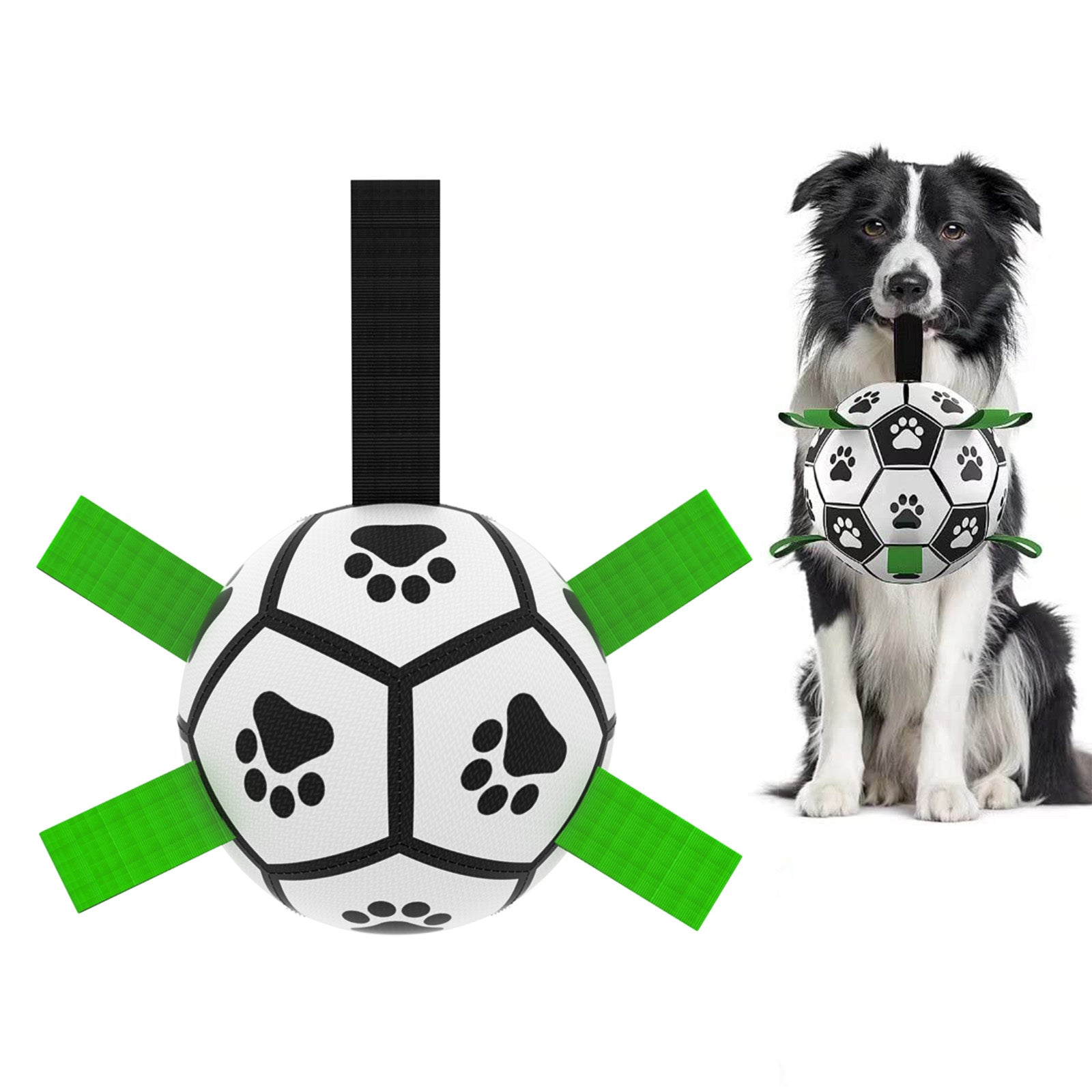 Interaktives Hunde-Fußballspielzeug – Aufblasbarer Trainingsball für Hunde (Outdoor Spielzeug für große Hunde, z. B. Border Collie, Haustierbedarf)