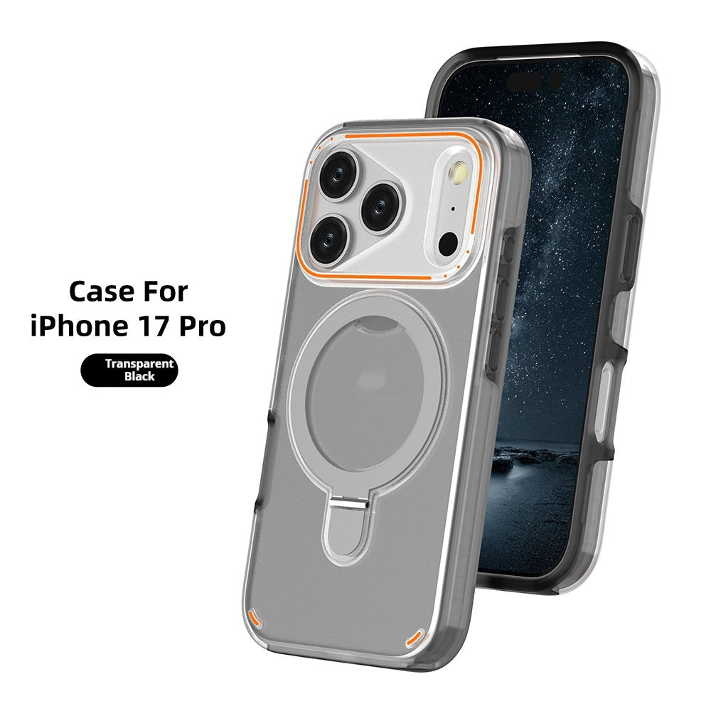 360° drehbare Handyhülle mit Standfunktion & Magnet – Matte Schutzhülle stoßfest für iPhone 17 Pro / 17 Max / 17 Plus