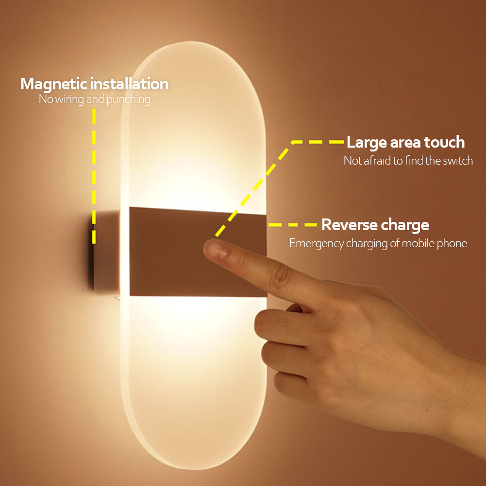 LED Sensor-Wandleuchte mit USB-Ladefunktion – Kabellos & Modern