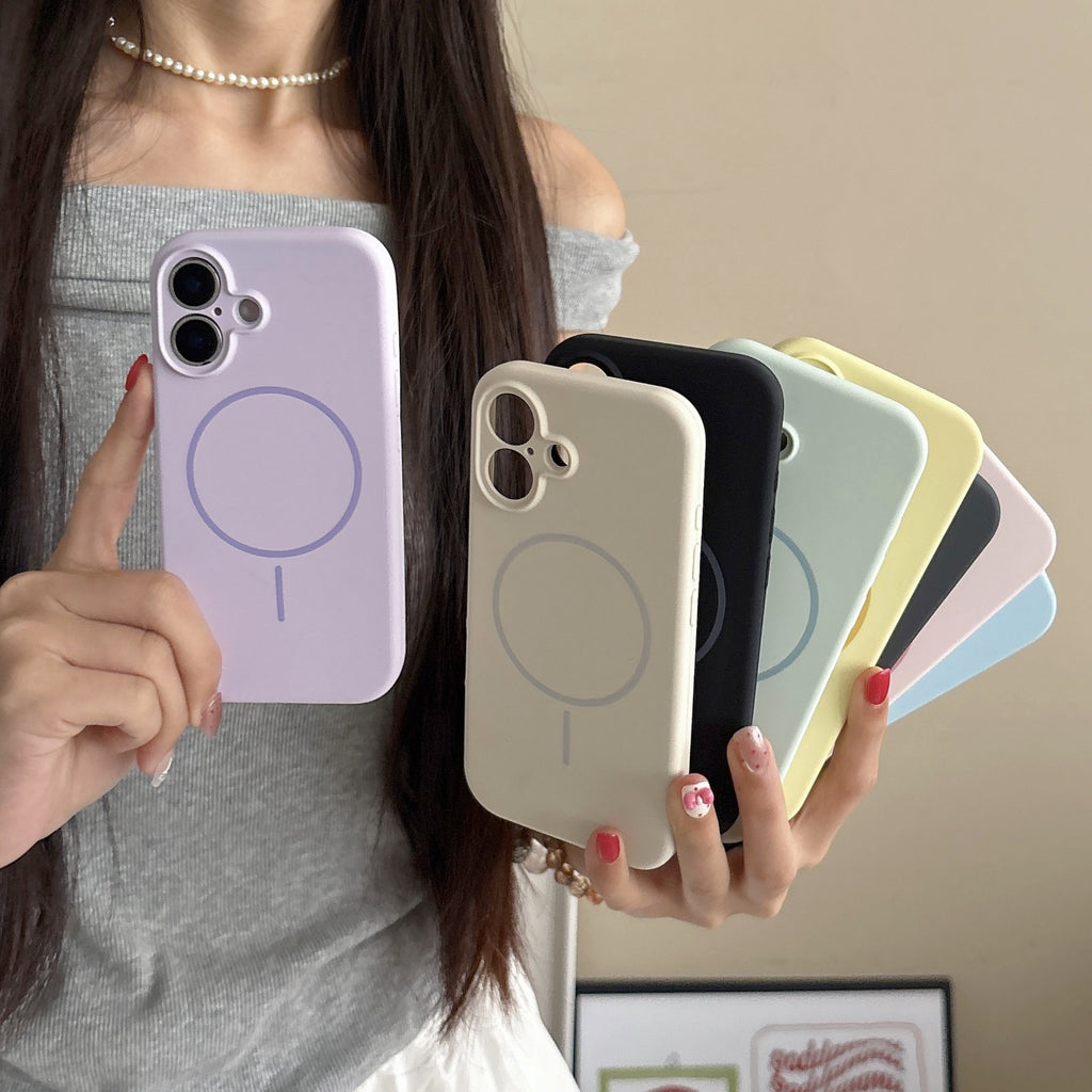 Liquid Silicone Magnet Case für iPhone 17 – Schutzhülle mit feinem Magnetring & Soft-Touch Oberfläche