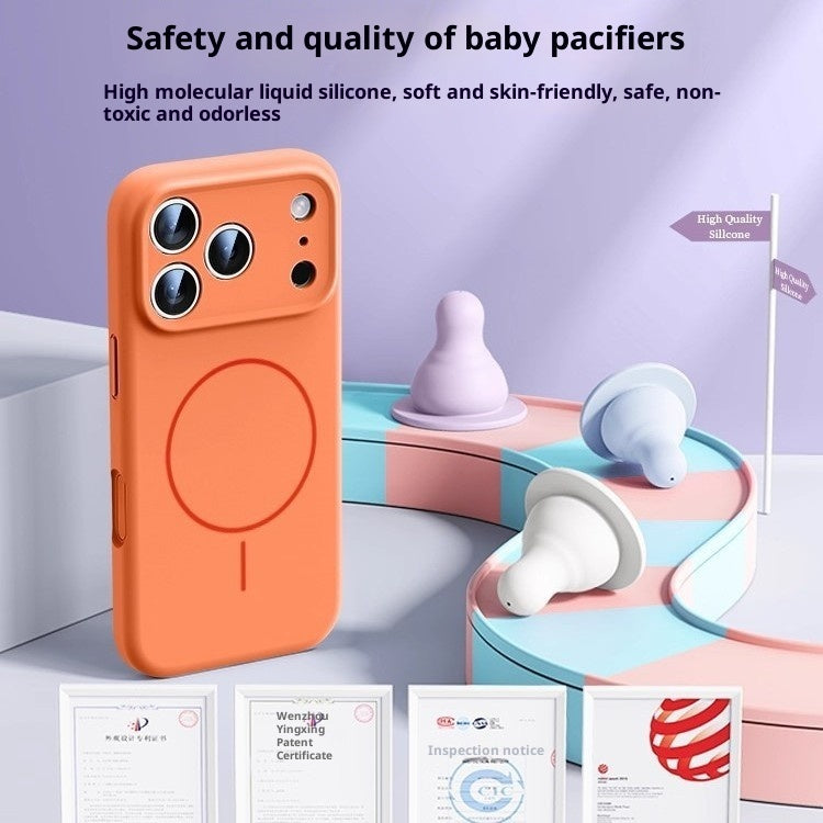 Liquid Silicone Magnet Case für iPhone 17 – Schutzhülle mit feinem Magnetring & Soft-Touch Oberfläche